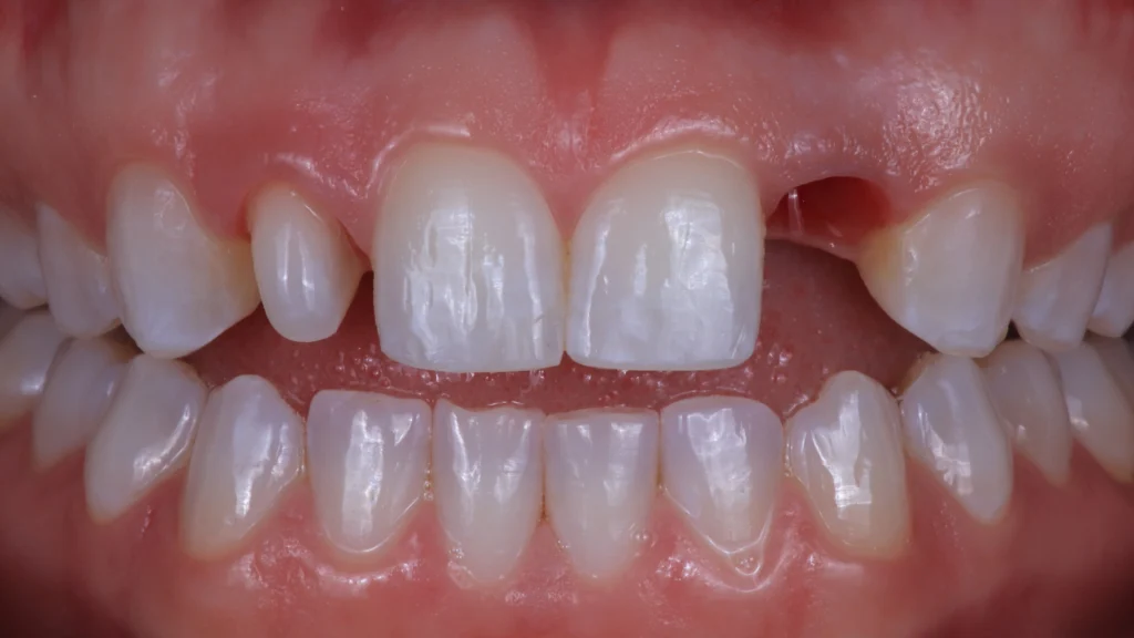implant site of front tooth
